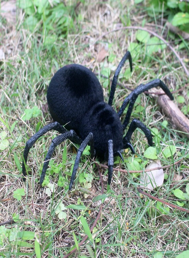 Tipmant RC Spider Remote Control Tarantula Realistic Animal Crawlers Scary Kids Halloween Christmas Prank Gag Toys Birthday Gifts (Black Hair) - Image 5